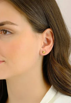 Ohrstecker Herz Gelbgold 750, 7x8mm