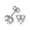 Ohrstecker Herz 750/18K Weissgold Diamant 0.96ct.