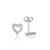 Ohrstecker Herz Weissgold 750, 7mm