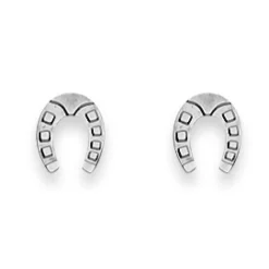 Ohrstecker Hufeisen Silber 925, 7x6mm