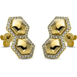 Ohrstecker 585/14K Gelbgold Diamant 0.39ct.