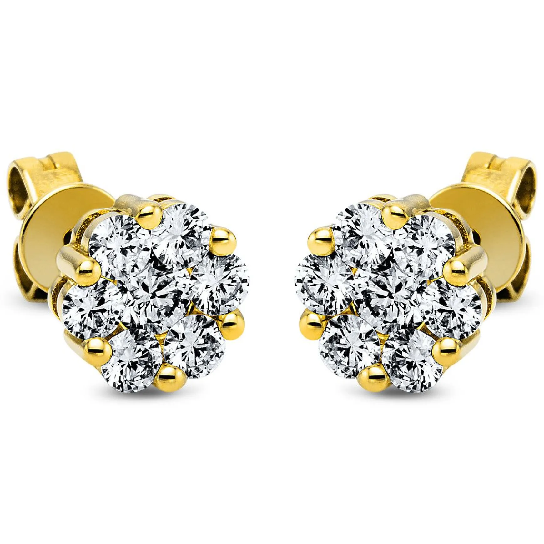 Ohrstecker 750/18K Gelbgold Diamant 0.98ct.