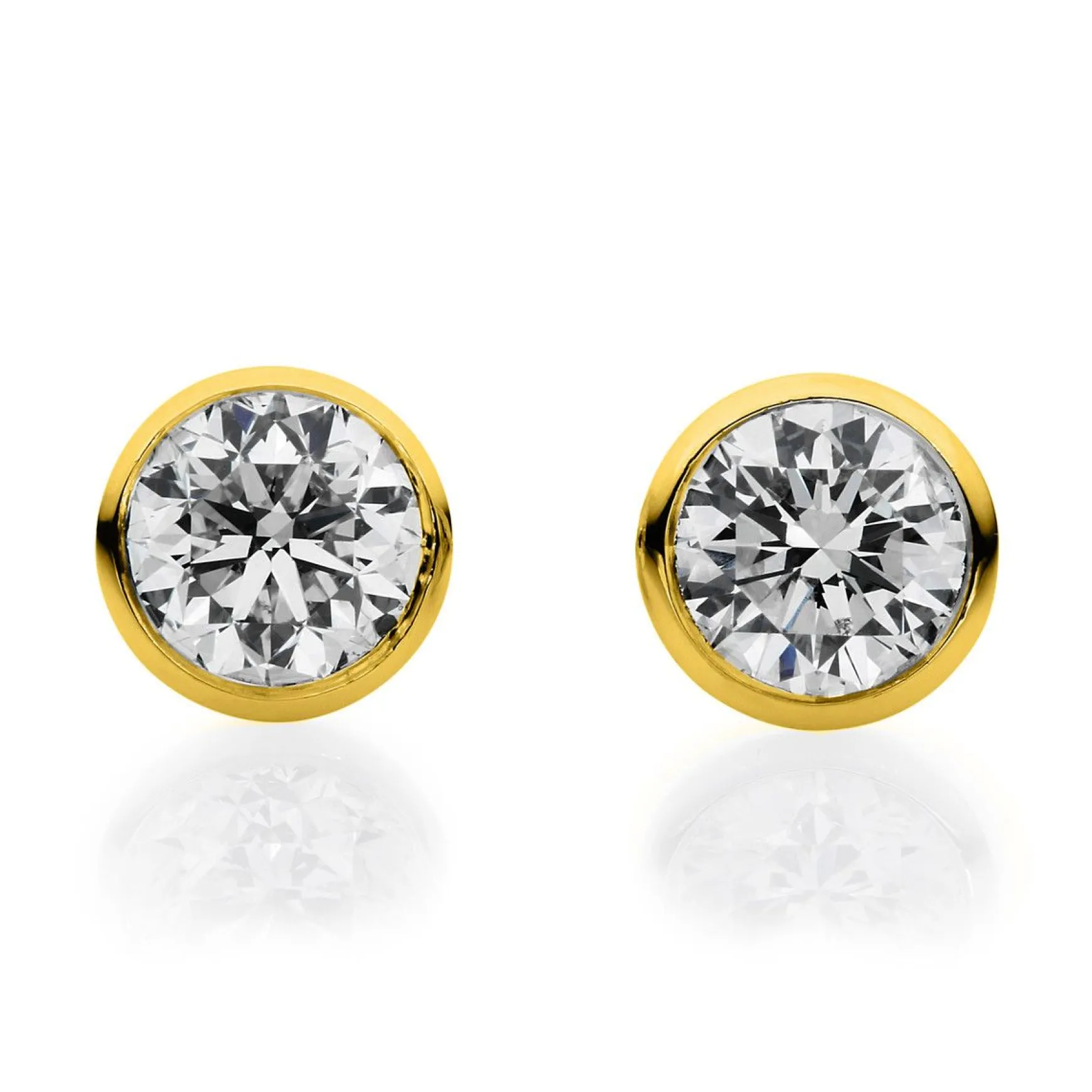 Ohrstecker 750/18K Gelbgold Diamant 0.4ct.