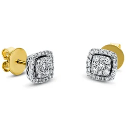 Ohrstecker 750/18K Gelbgold/Weissgold Diamant 0.51ct.