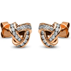 Ohrstecker 750/18K Rotgold Diamant 0.35ct.