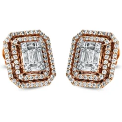 Ohrstecker 750/18K Rotgold Diamant 0.93ct.