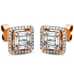 Ohrstecker 750/18K Rotgold Diamant 0.63ct.