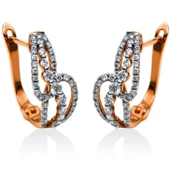 Ohrstecker 750/18K Rotgold Diamant 0.58ct.