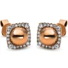 Ohrstecker 585/14K Rotgold Diamant 0.21ct.