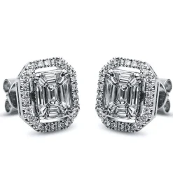 Ohrstecker 585/14K Weissgold Diamant 0.92ct.