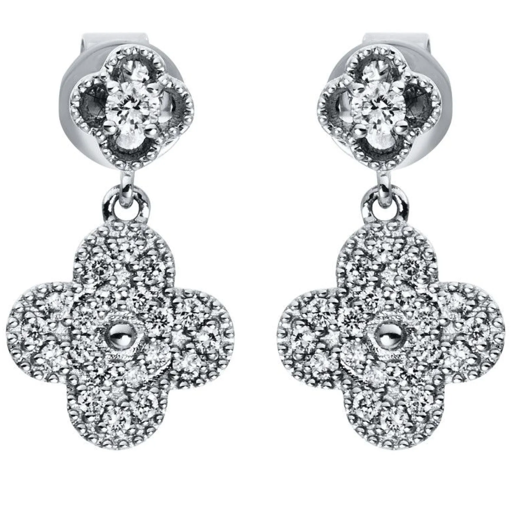 Ohrstecker 750/18K Weissgold Diamant 0.22ct.