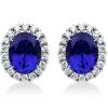 Ohrstecker 750/18K Weissgold Diamant 2.2ct. Tansanit 12.63ct.
