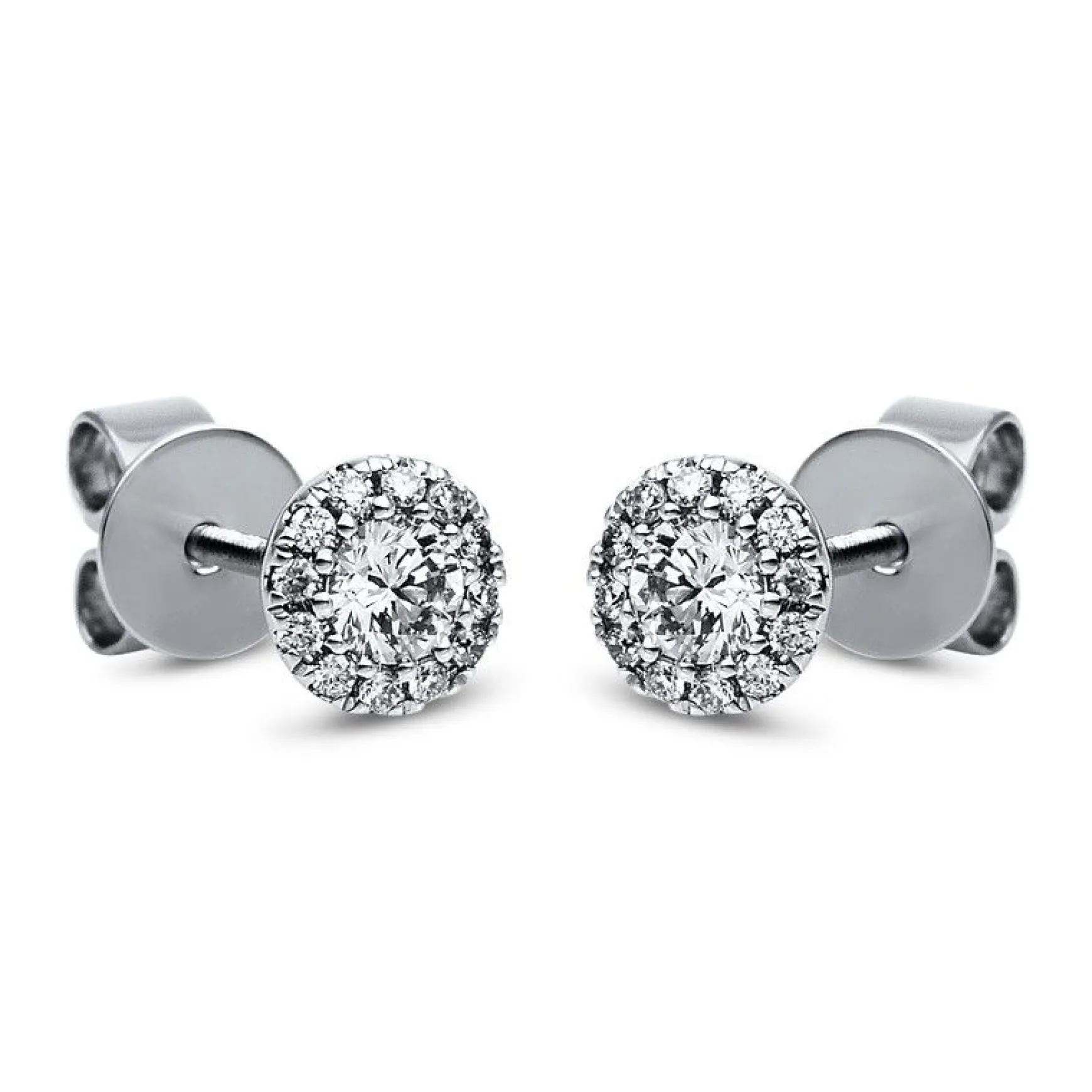 Ohrstecker 750/18K Weissgold Diamant 0.24ct.