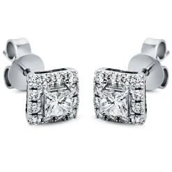 Ohrstecker 750/18K Weissgold Diamant 0.38ct.
