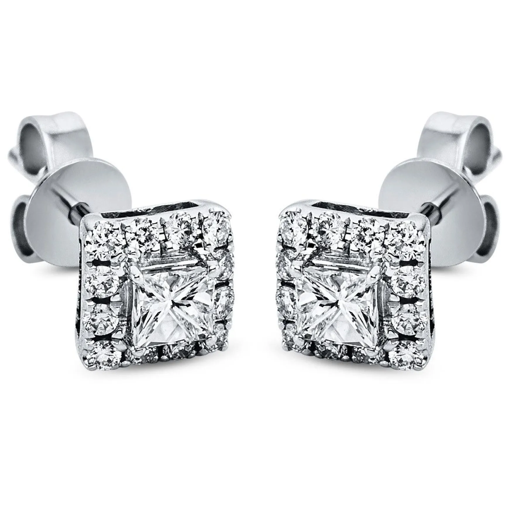 Ohrstecker 750/18K Weissgold Diamant 0.38ct.