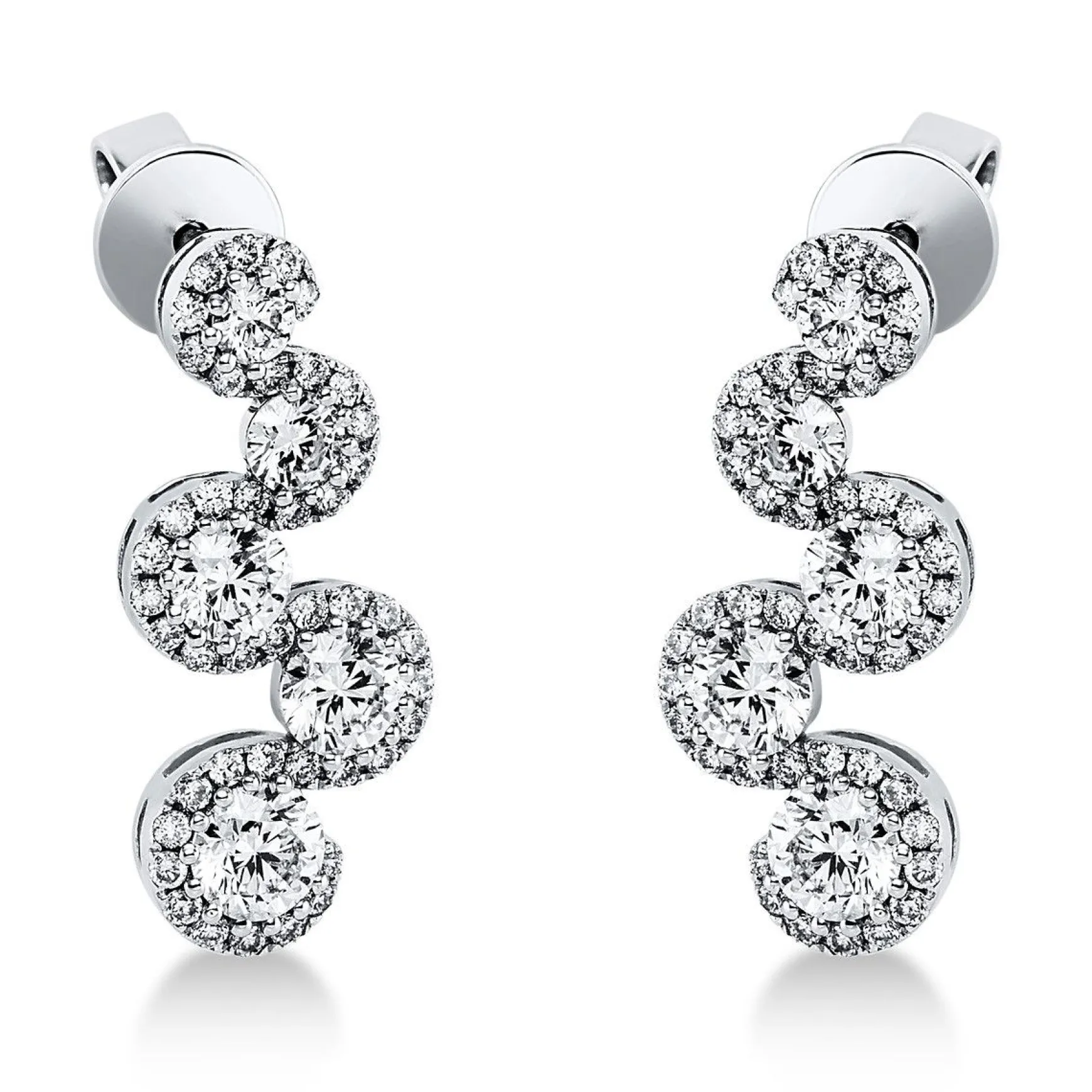 Ohrstecker 750/18K Weissgold Diamant 1.94ct.