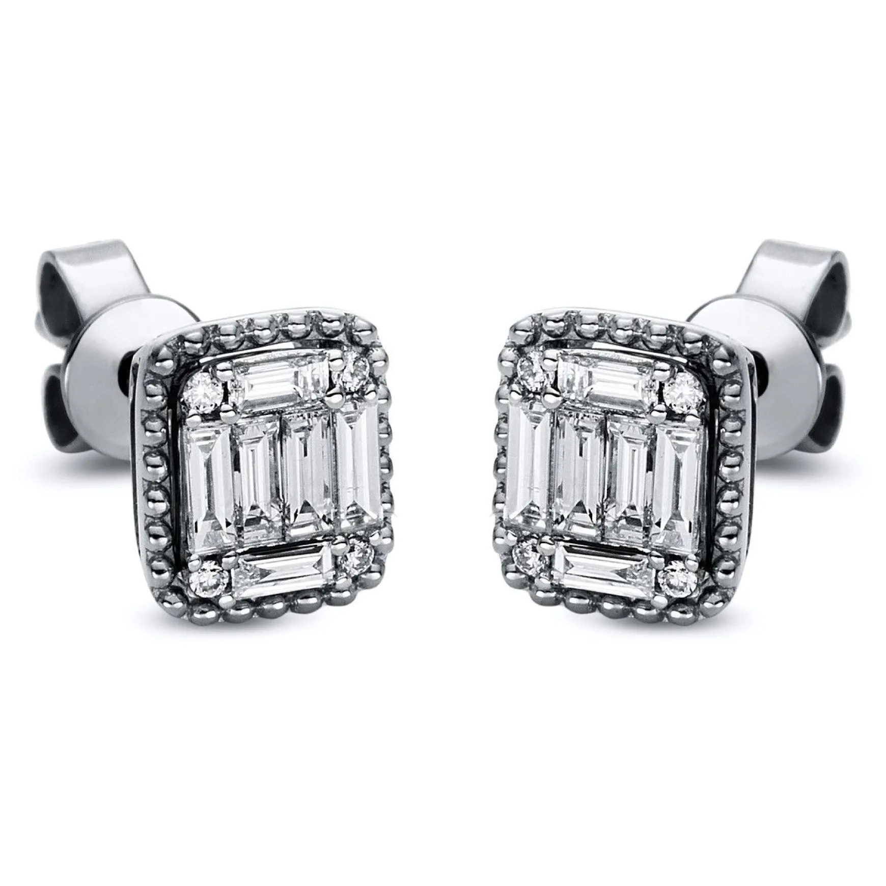 Ohrstecker 750/18K Weissgold Diamant 0.36ct.