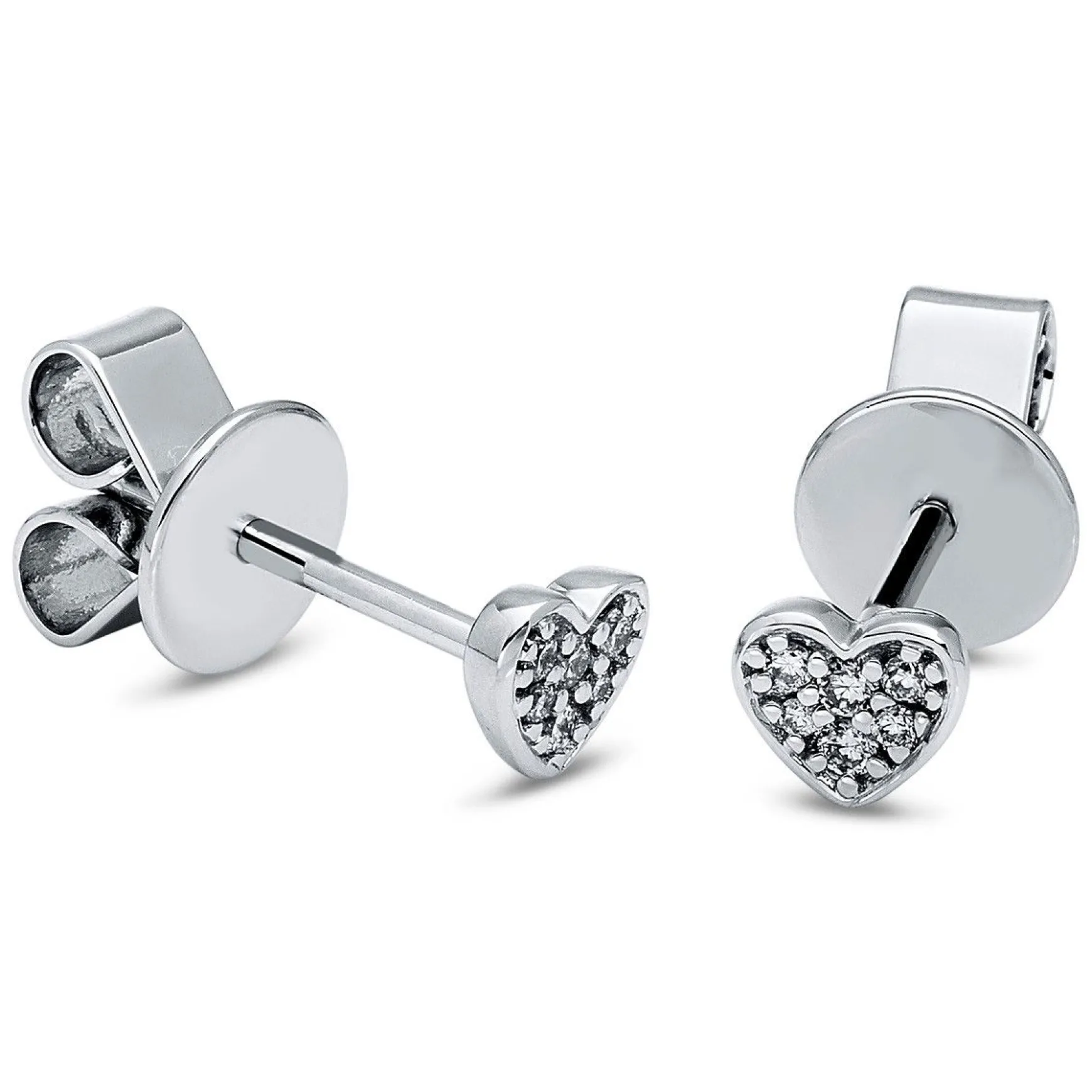 Ohrstecker 750/18K Weissgold Diamant 0.06ct.