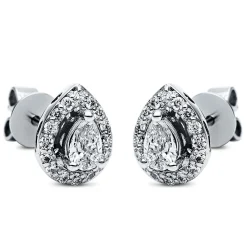 Ohrstecker 750/18K Weissgold Diamant 0.61ct.
