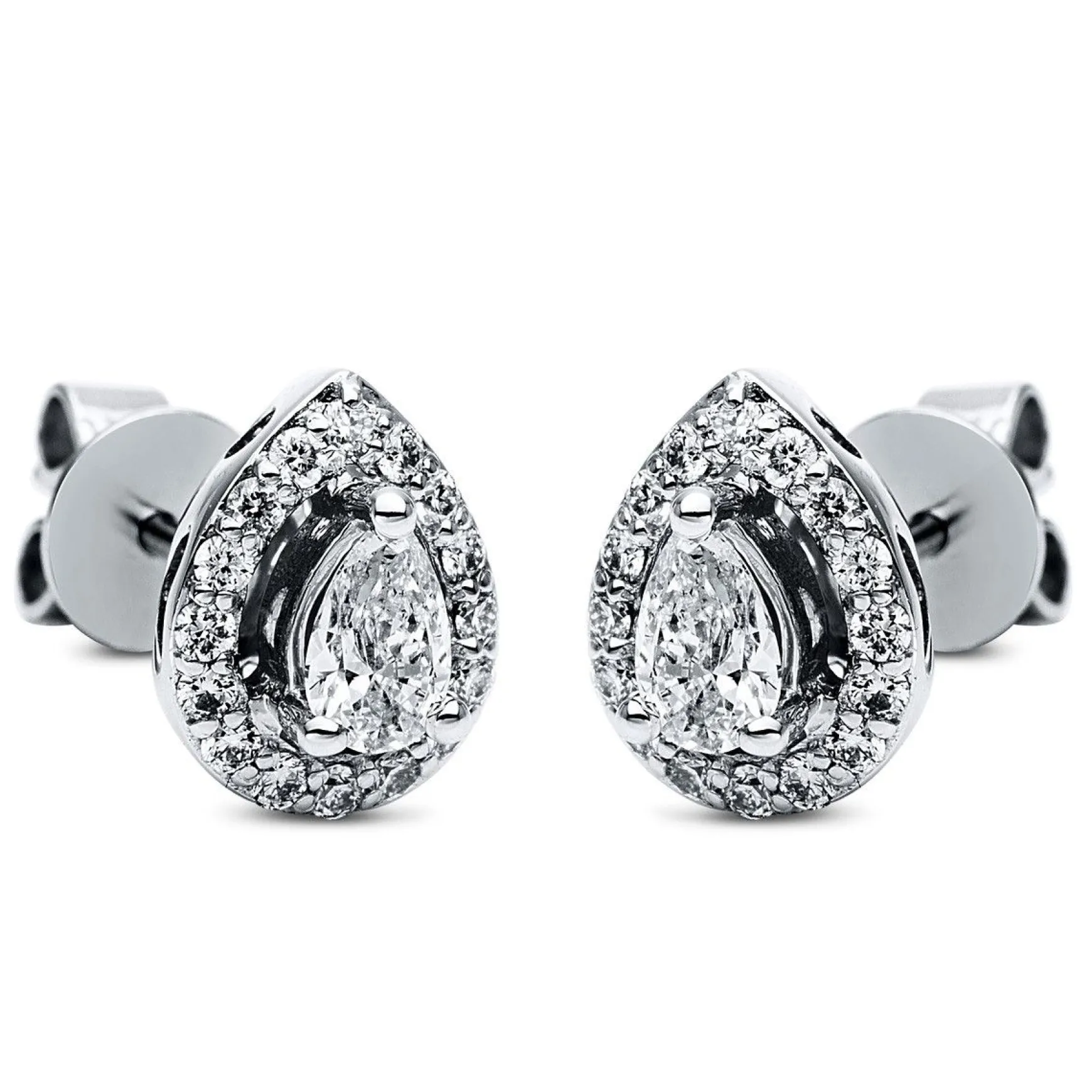 Ohrstecker 750/18K Weissgold Diamant 0.61ct.