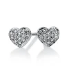 Ohrstecker 585/14K Weissgold Herz Diamant 0.13ct.