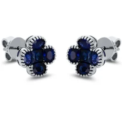 Ohrstecker 750/18K Weissgold Safir 1.98ct.