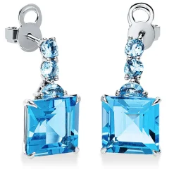 Ohrstecker 750/18K Weissgold Topas 10.8ct.