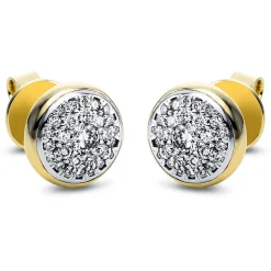 Ohrstecker 585/14K Weissgold/Gelbgold Diamant 0.58ct.