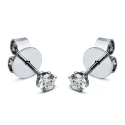 Ohrstecker 750/18K Weissgold/Platin 950 Diamant 0.2ct.