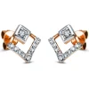 Ohrstecker 750/18K Weissgold/Rotgold Diamant 0.25ct.