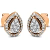 Ohrstecker 750/18K Weissgold/Rotgold Diamant 0.33ct.