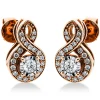 Ohrstecker 750/18K Weissgold/Rotgold Diamant 0.39ct.