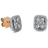 Ohrstecker 750/18K Weissgold/Rotgold Diamant 1ct.