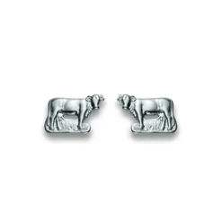 Ohrstecker Kuh Silber 925, 7x11mm