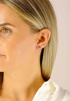 Ohrstecker Maus Gelbgold 750, 8x6mm