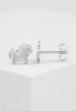 Ohrstecker Pferd Weissgold 750, 7mm