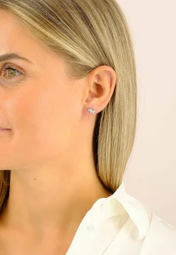 Ohrstecker Pferd Weissgold 750, 7mm