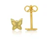 Ohrstecker Schmetterling Gelbgold 750, 5mm