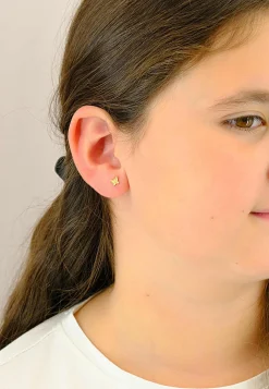 Ohrstecker Schmetterling Gelbgold 750, 5mm