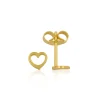 Ohrstecker Swinging heart Gelbgold 750, 5mm