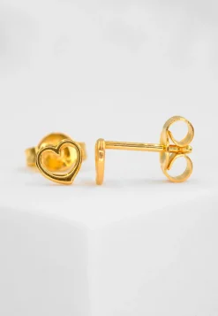 Ohrstecker Swinging heart Gelbgold 750, 5mm
