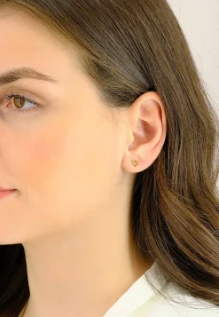 Ohrstecker Swinging heart Gelbgold 750, 5mm