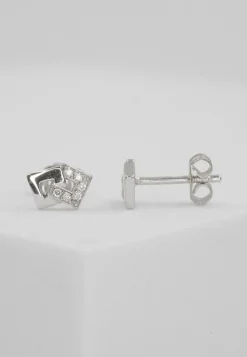 Ohrstecker Weissgold 750 Diamant 0.06ct. 7x5mm
