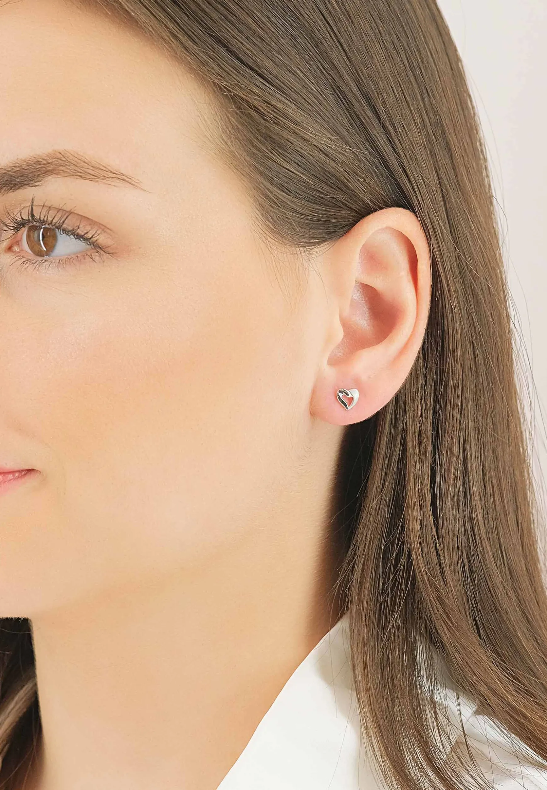 Ohrstecker Weissgold 750, 7mm