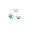 Ohrstecker Weissgold 750 Smaragd 0.34ct. Brillanten 0.10ct