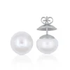 Ohrstecker Weissgold 750 Süsswasserperle 11-11.5mm