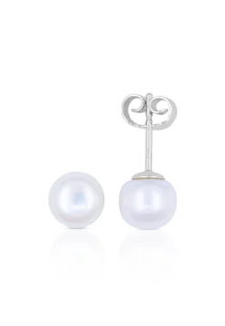 Ohrstecker Weissgold 750 Süsswasserperle 6.5-7mm