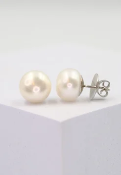 Ohrstecker Weissgold 750 Süsswasserperle 11.5-12mm