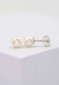 Ohrstecker Weissgold 750 Süsswasserperle 6.5-7mm