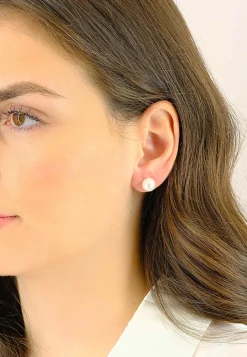 Ohrstecker Weissgold 750 Süsswasserperle 9-9.5mm